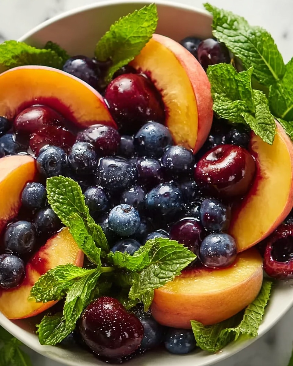 Fresh Peach and Blueberry Summer Salad Recipe - Recipe Image