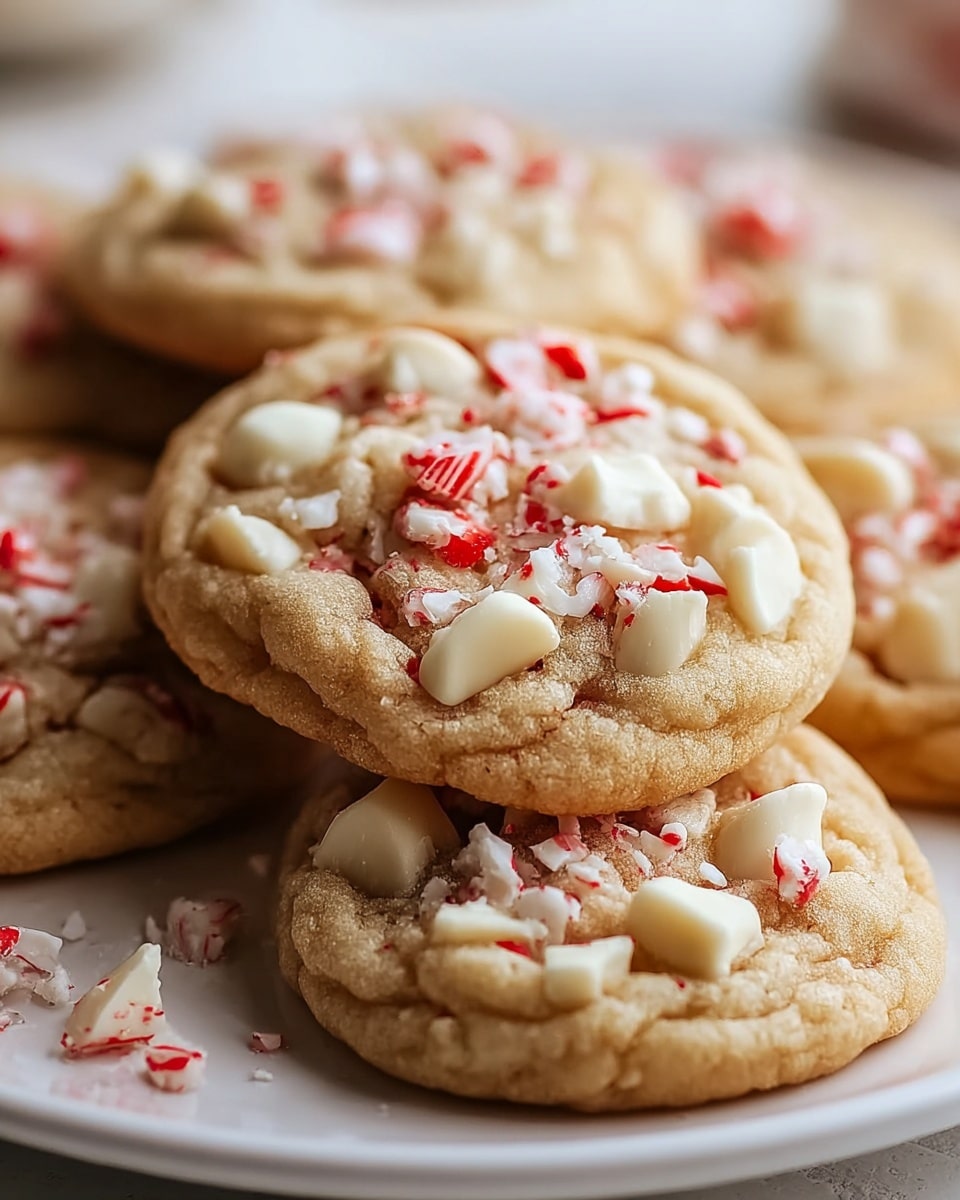 White Chocolate Peppermint Crunch Cookies Recipe - Recipe Image