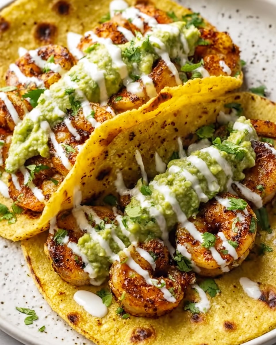 Spicy Shrimp Tacos with Garlic Cilantro Lime Slaw Recipe - Recipe Image