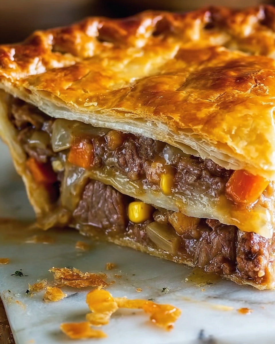 Brisket Pot Pie with Cheddar and Monterey Jack Recipe - Recipe Image