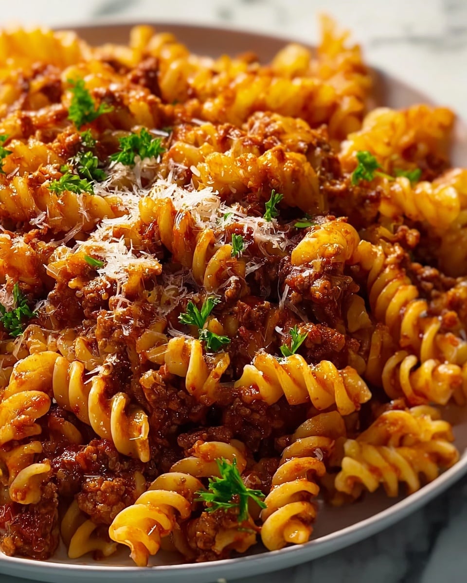 Homemade Bolognese Sauce with Gigli Pasta Recipe - Recipe Image