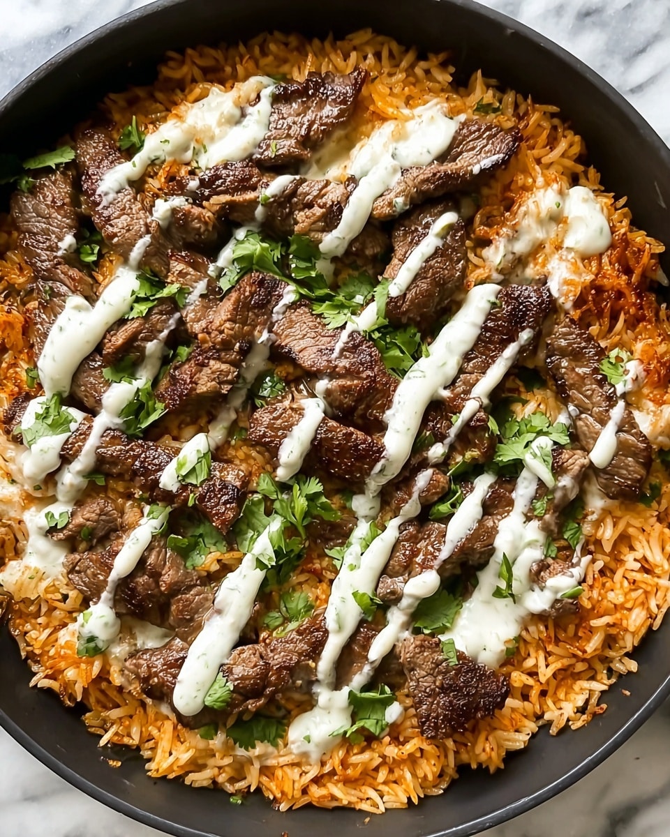 Cheesy Steak & Cilantro Lime Rice Burritos Recipe - Recipe Image