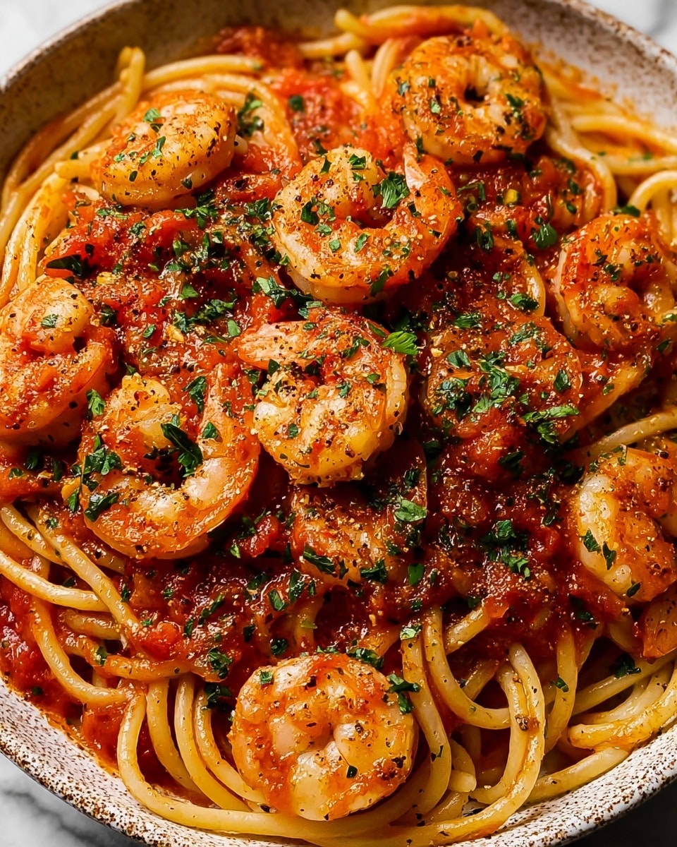 Spicy Shrimp Fra Diavolo with Linguine Recipe - Recipe Image