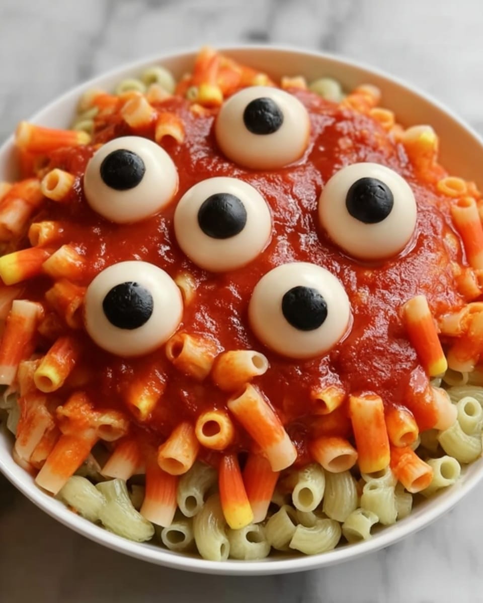 Eyeball Pasta Recipe - Recipe Image