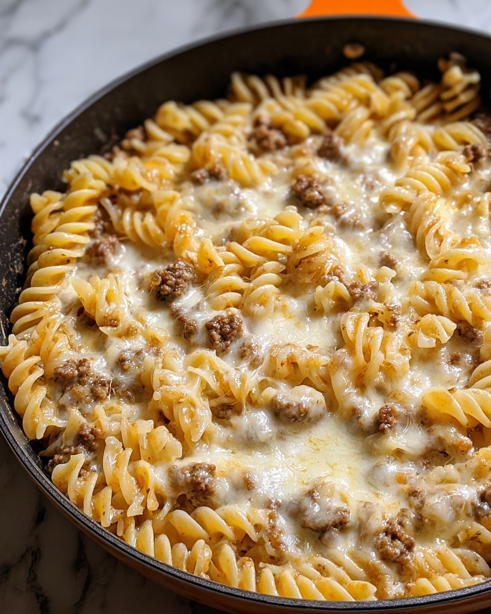 Cheesy Ground Beef Pasta Skillet: A One-Pan Comfort Food Classic Recipe - Recipe Image