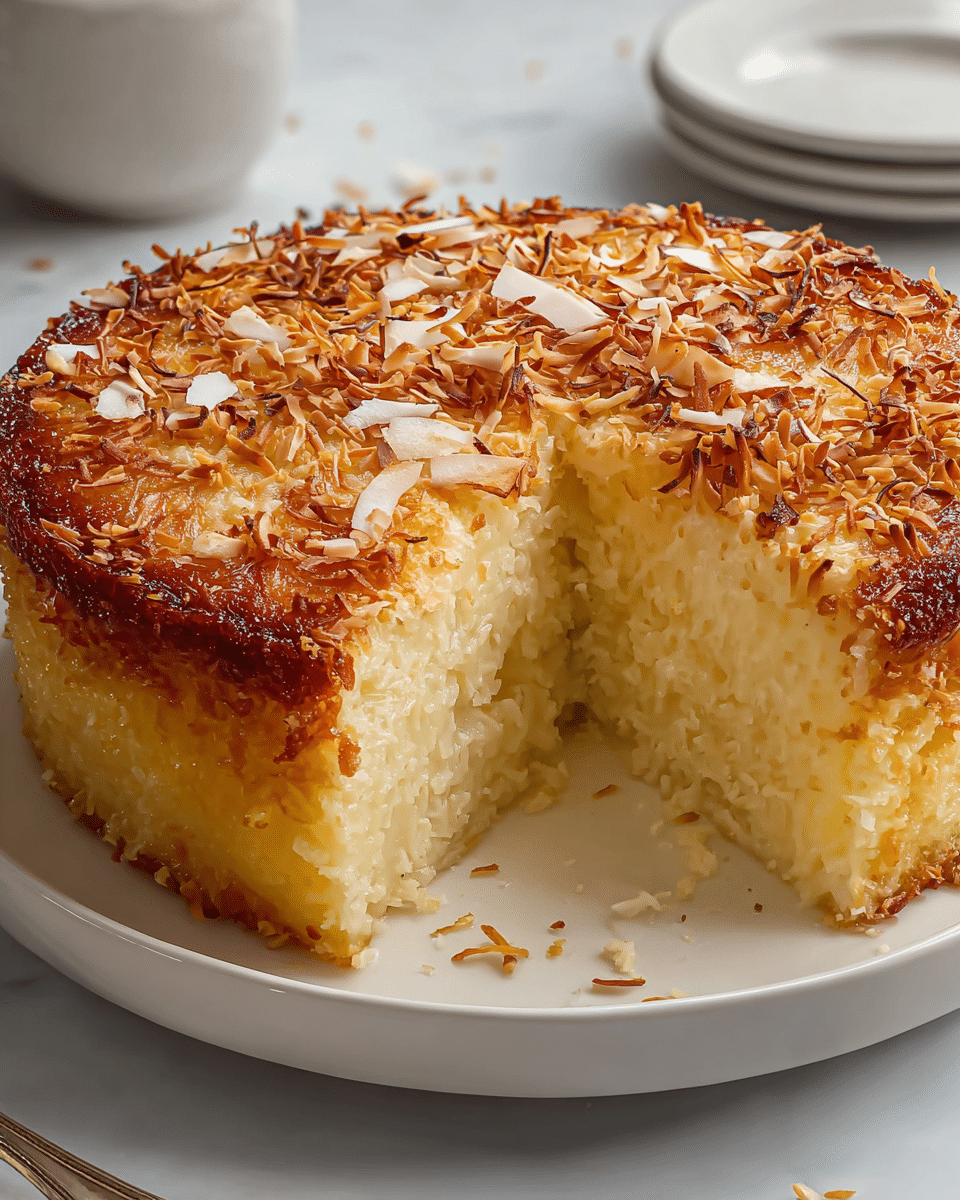 The Best Ever Crustless Coconut Pie Recipe - Recipe Image