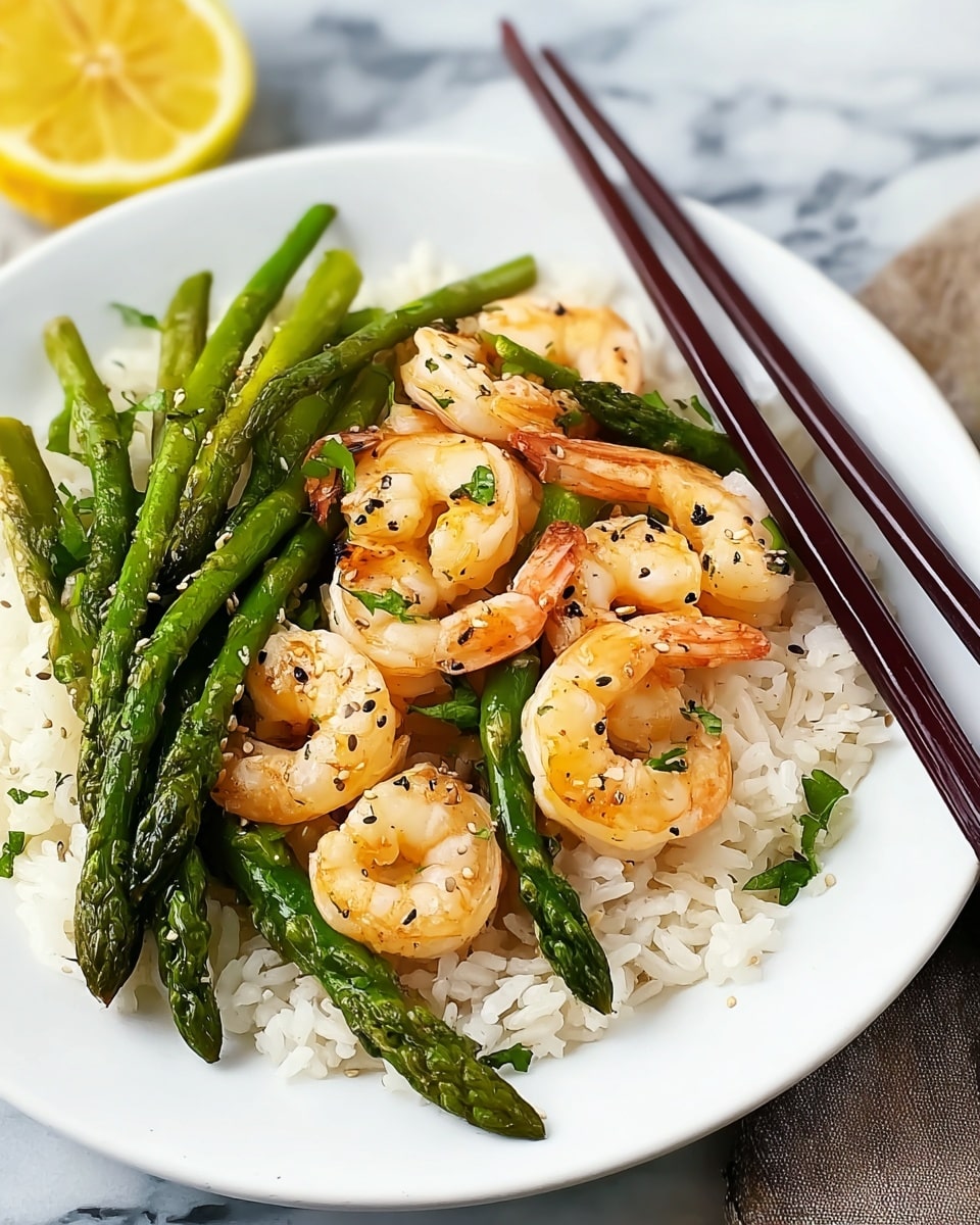 Shrimp and Asparagus Stir Fry with Lemon Sauce Recipe - Recipe Image