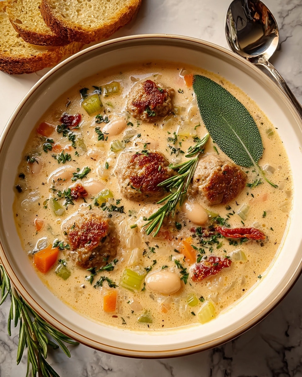 Cozy Creamy Bean Soup with Sausage Recipe - Recipe Image