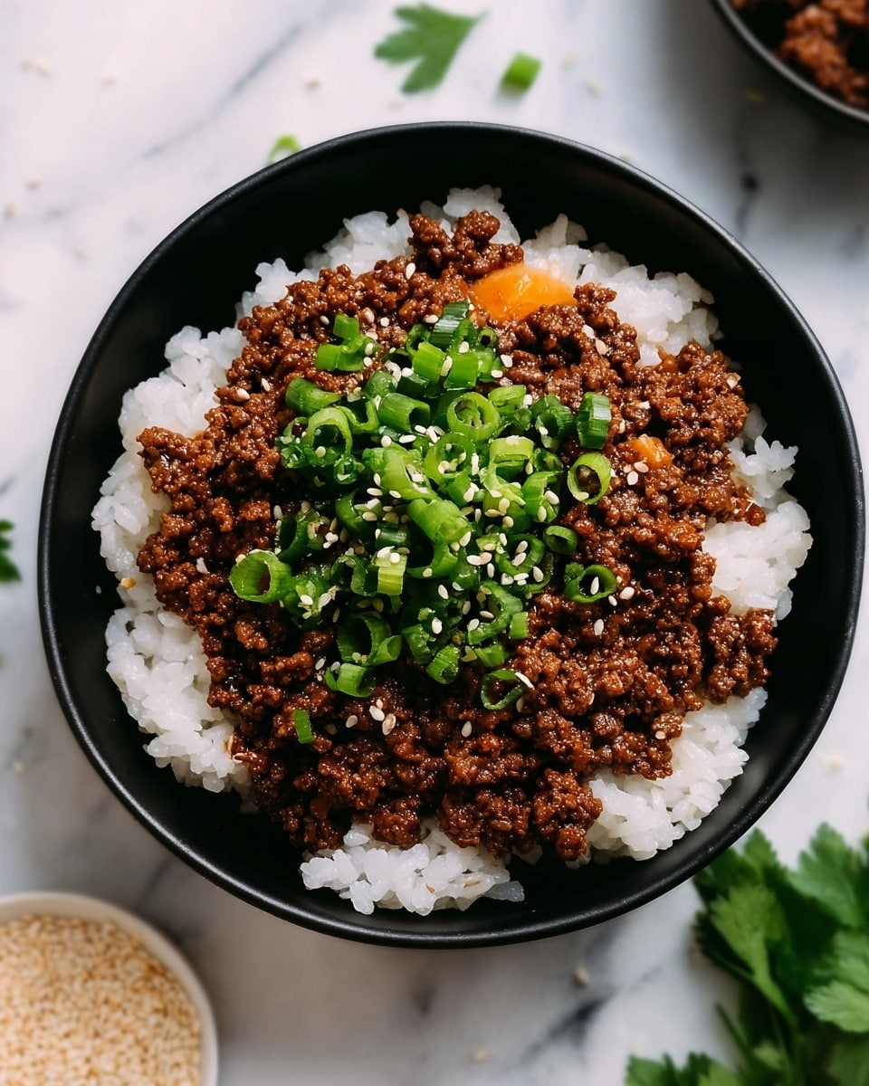Korean Ground Beef Bowl Recipe - Recipe Image