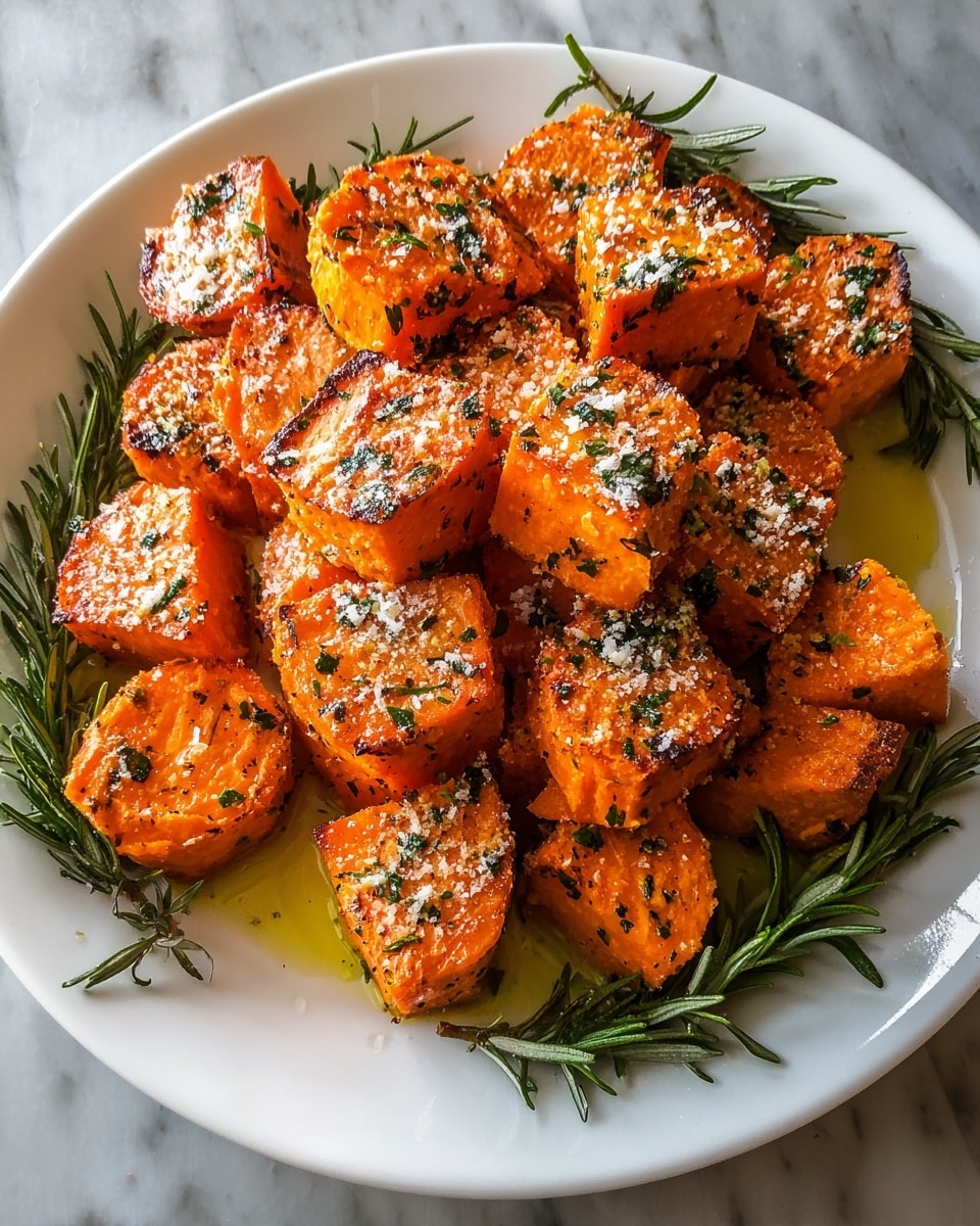 Crispy Baked Sweet Potato Bites with Parmesan Herb Butter Recipe - Recipe Image