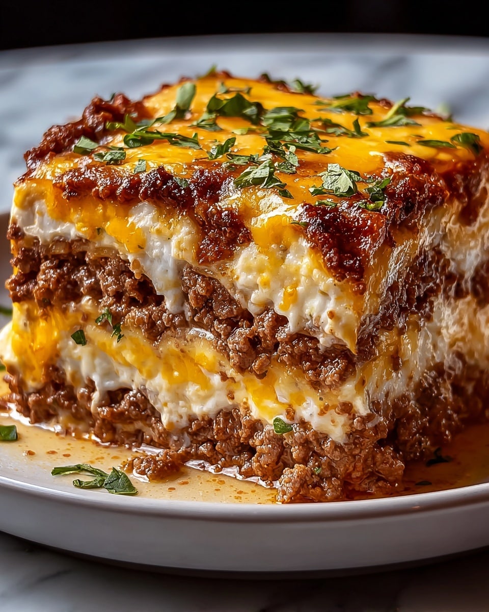 Cheesy Loaded Meatloaf Casserole Recipe - Recipe Image