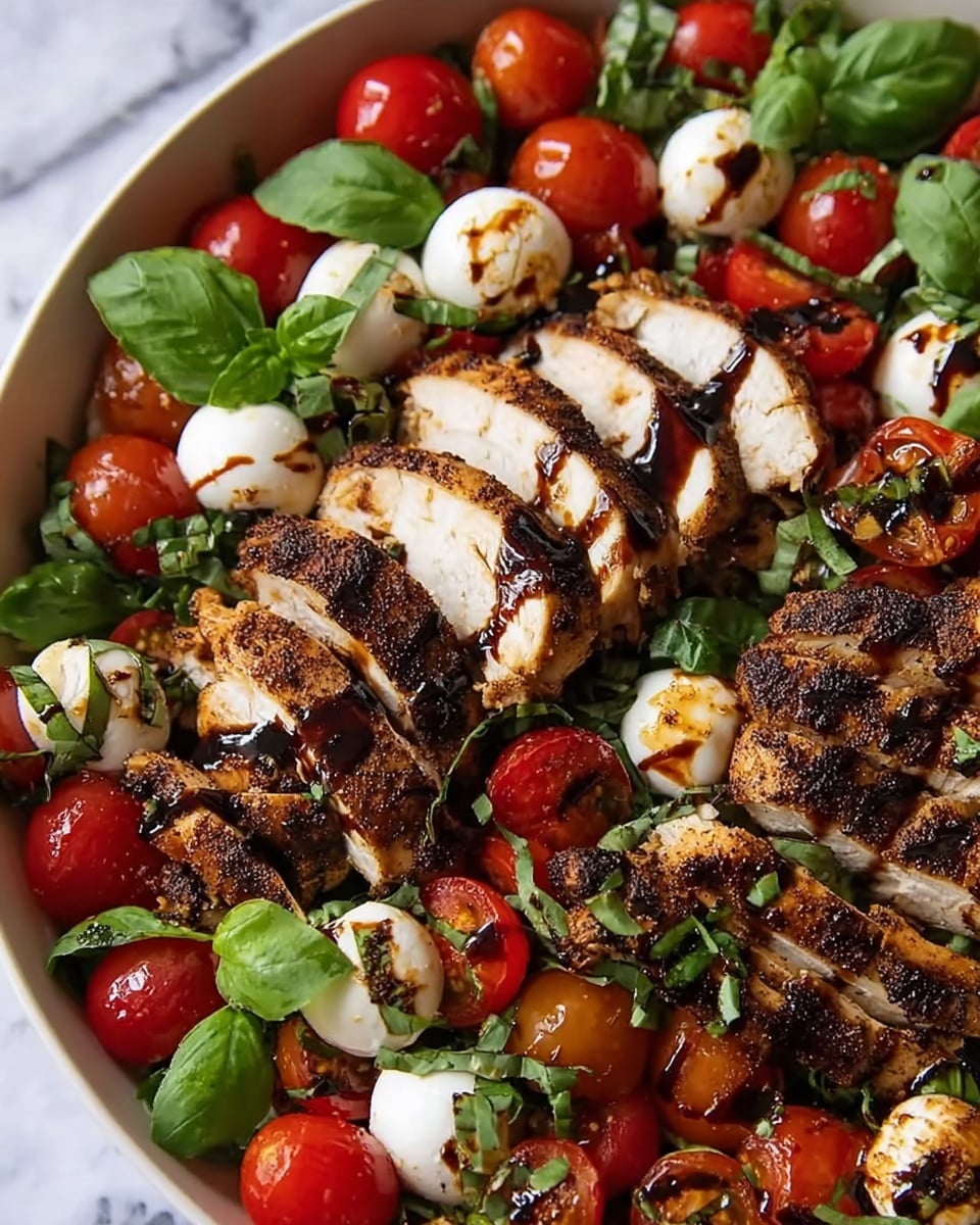 Balsamic Chicken Caprese Salad Recipe - Recipe Image