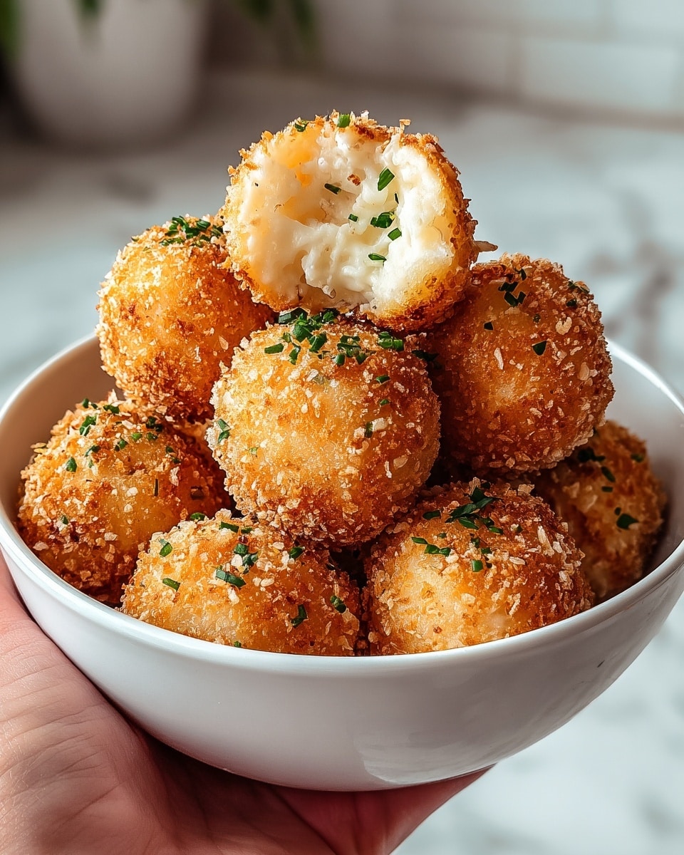 Air Fryer Cheesy Mashed Potato Balls Recipe - Recipe Image