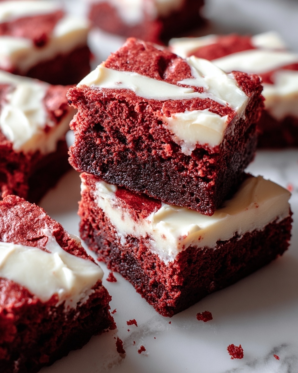 Fudgy Red Velvet Brownies Recipe - Recipe Image