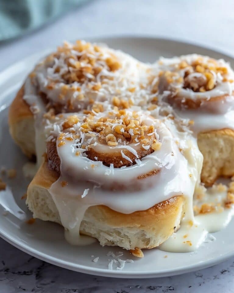 Breakfast Sweet Rolls with Coconut and Toffee Recipe