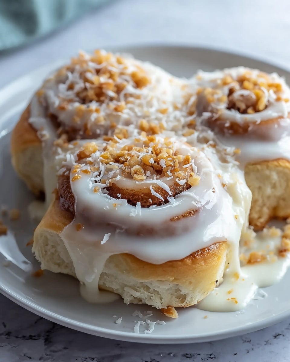 Breakfast Sweet Rolls with Coconut and Toffee Recipe - Recipe Image