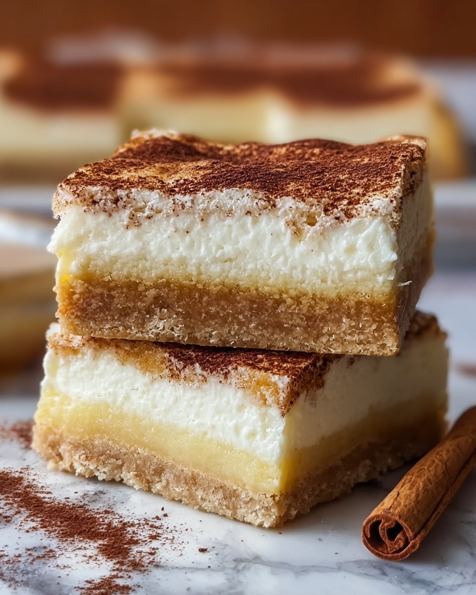 Cinnamon Churro Cheesecake Bars Recipe - Recipe Image