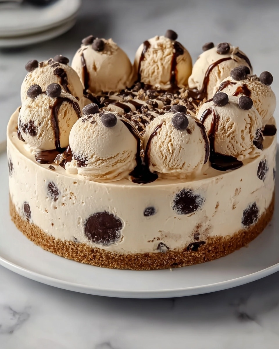 Chocolate Chip Cookie Dough Ice Cream Cake Recipe - Recipe Image