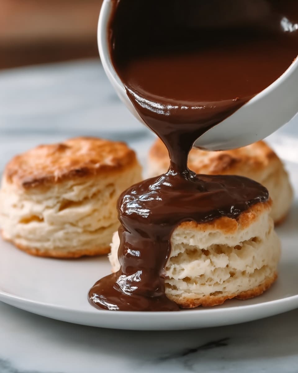 Chocolate Gravy and Biscuits Recipe - Recipe Image