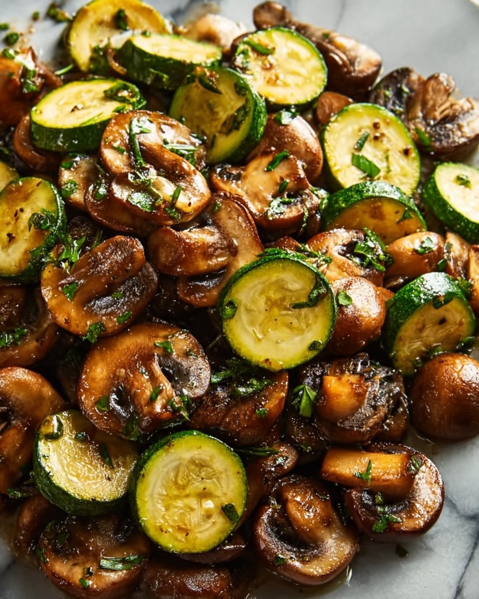 Pan-Fried Zucchini and Mushrooms Recipe - Recipe Image