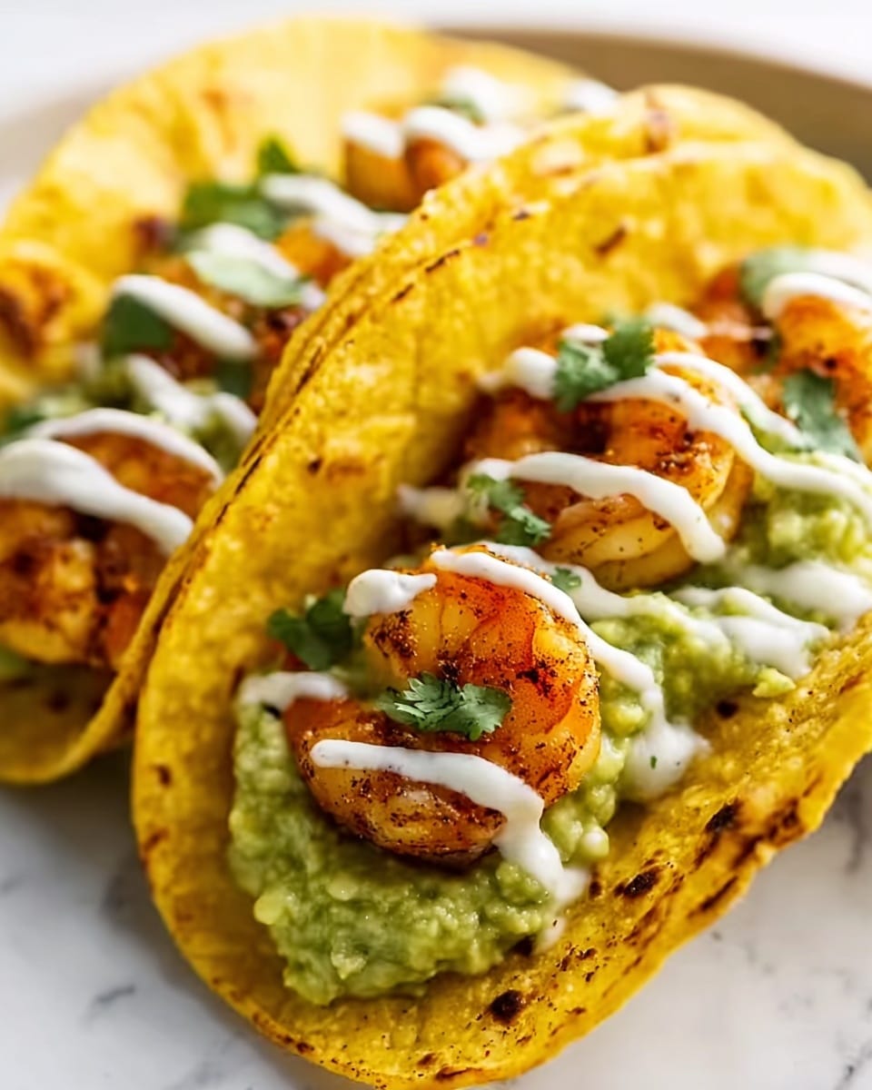 Spicy Shrimp Tacos with Garlic Cilantro Lime Slaw Recipe - Recipe Image