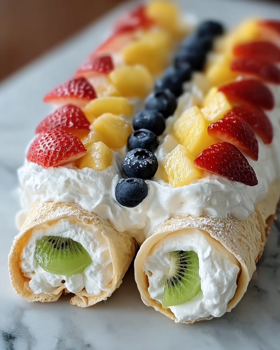 Creamy Cheesecake with Fresh Fruit Salad Recipe - Recipe Image
