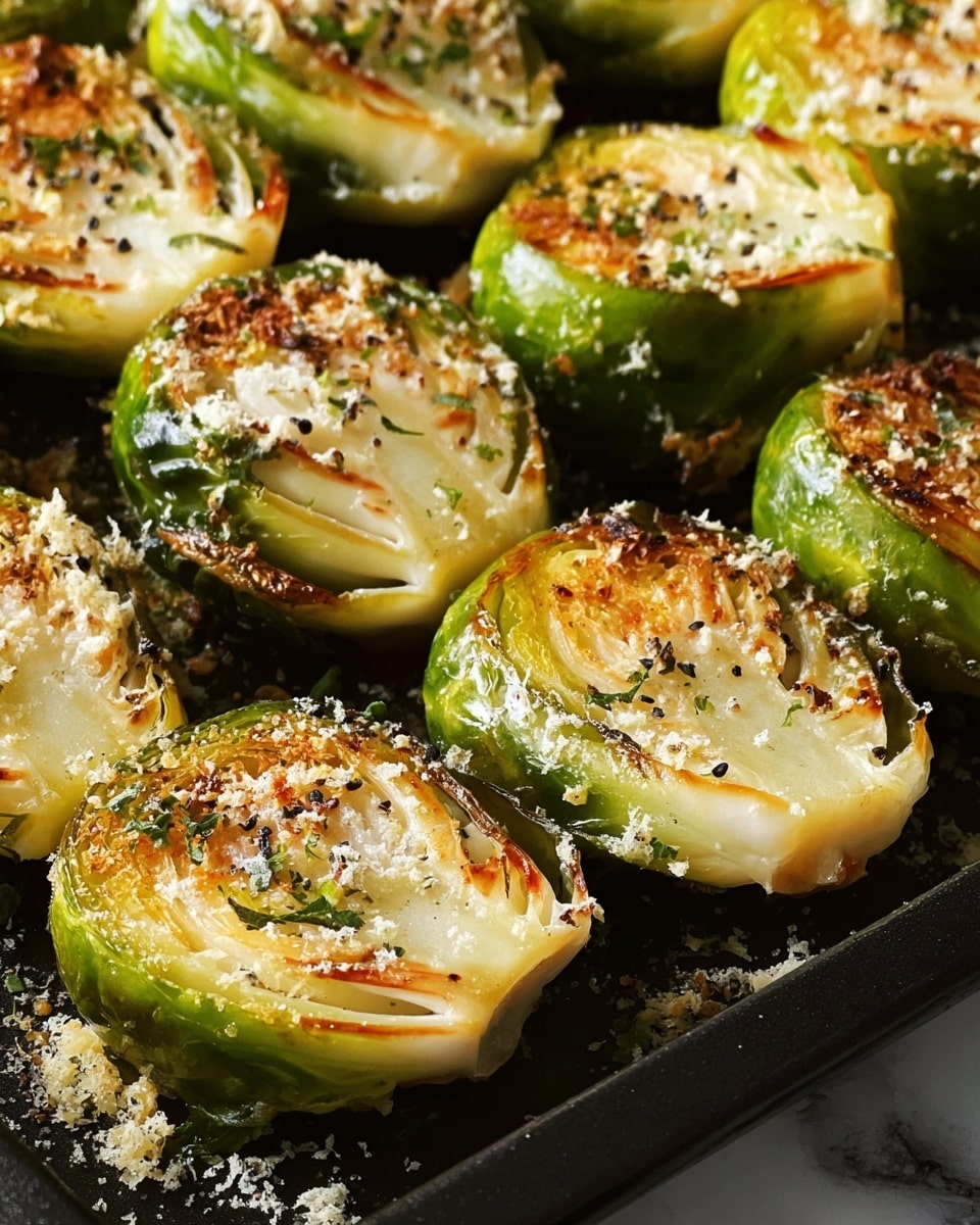 Garlic Parmesan Roasted Brussels Sprouts Recipe - Recipe Image