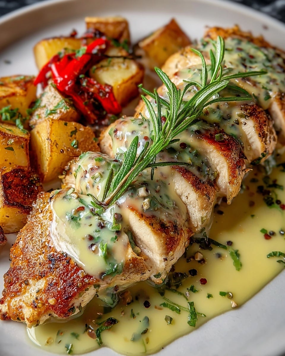 Chicken with Creamy Mustard Asiago Sauce Recipe - Recipe Image