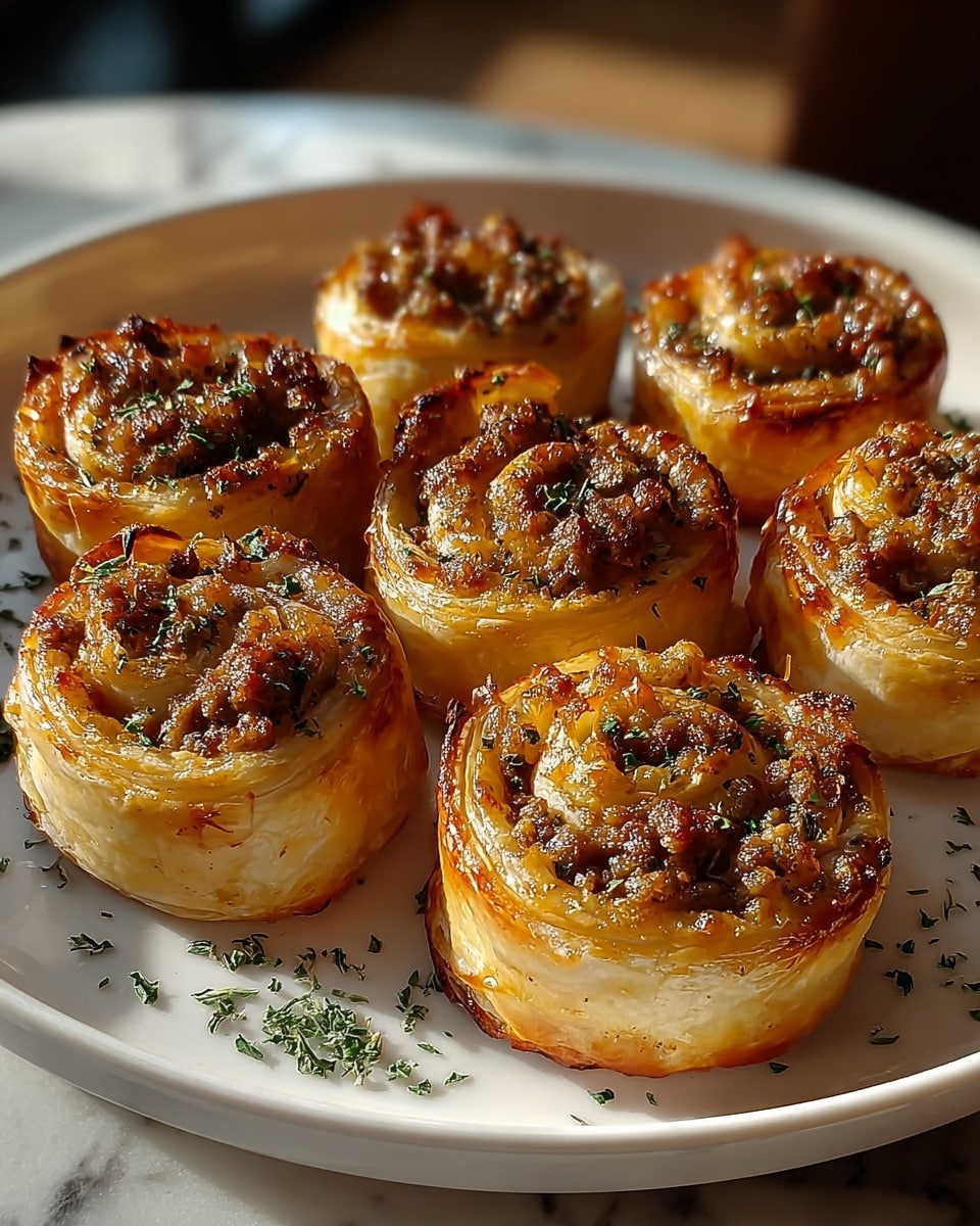 Sausage and Cream Cheese Pinwheels Recipe - Recipe Image