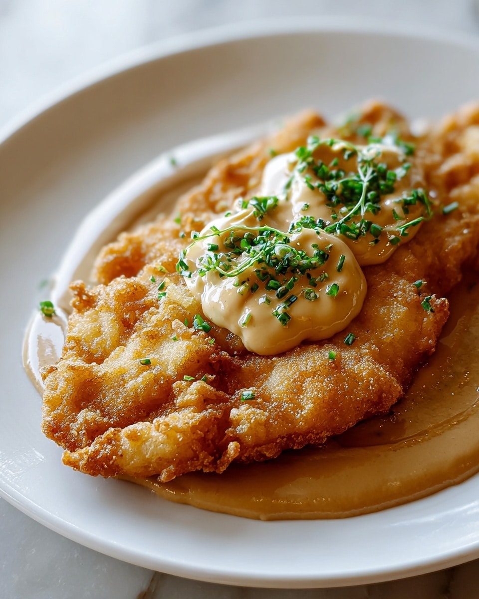 Crispy Chicken Fried Steak with Homemade Gravy Recipe - Recipe Image