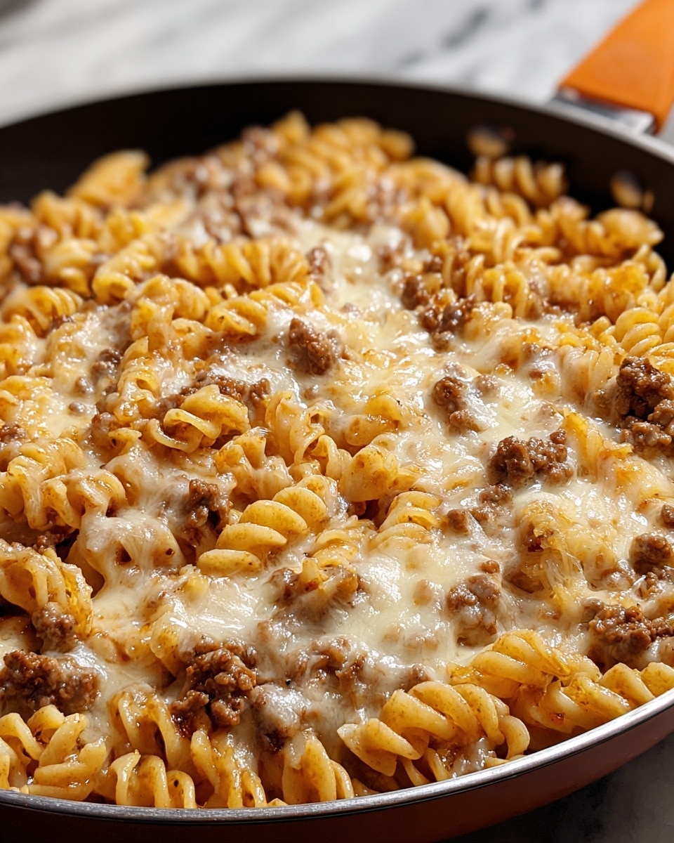 Cheesy Ground Beef Pasta Skillet: A One-Pan Comfort Food Classic Recipe - Recipe Image