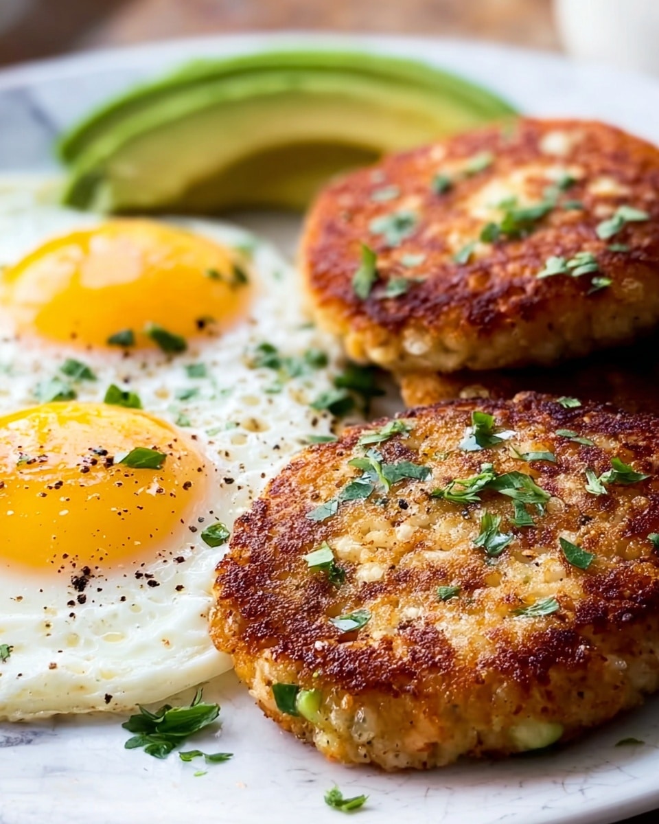 Turkey Breakfast Patties with Avocado and Egg Recipe - Recipe Image