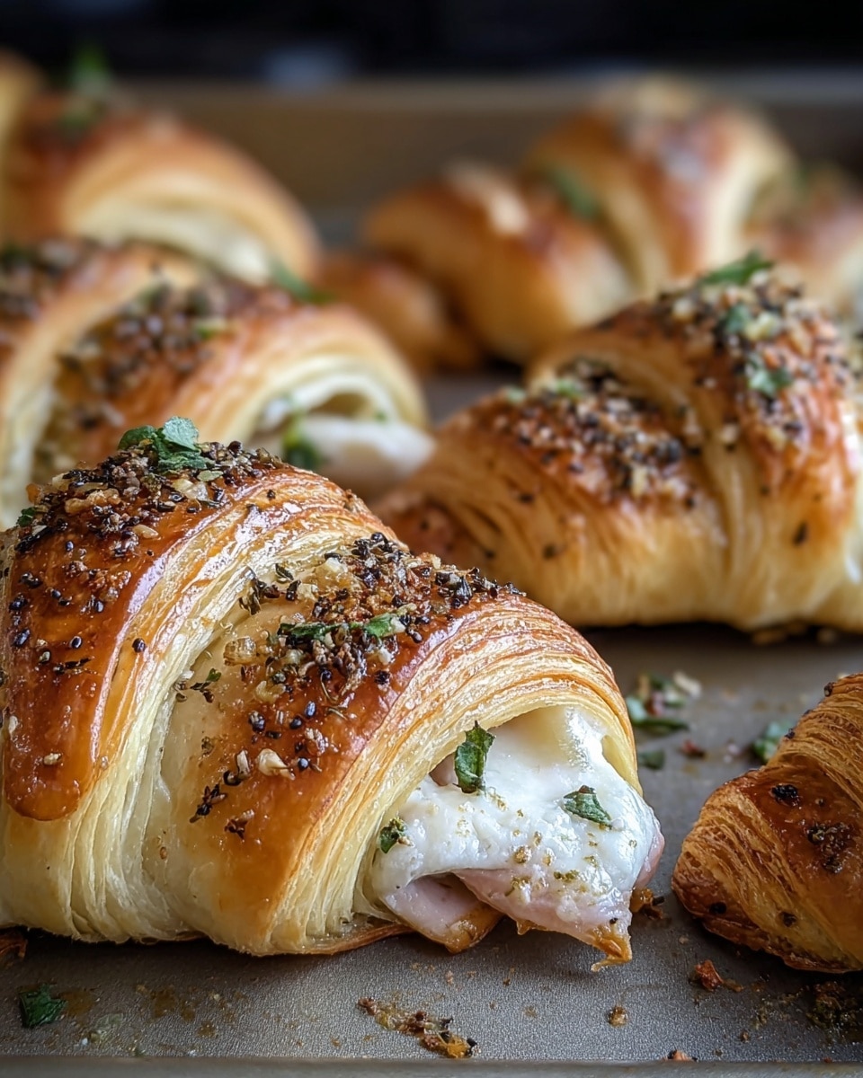 Buttery Garlic Baked Croissants Recipe - Recipe Image