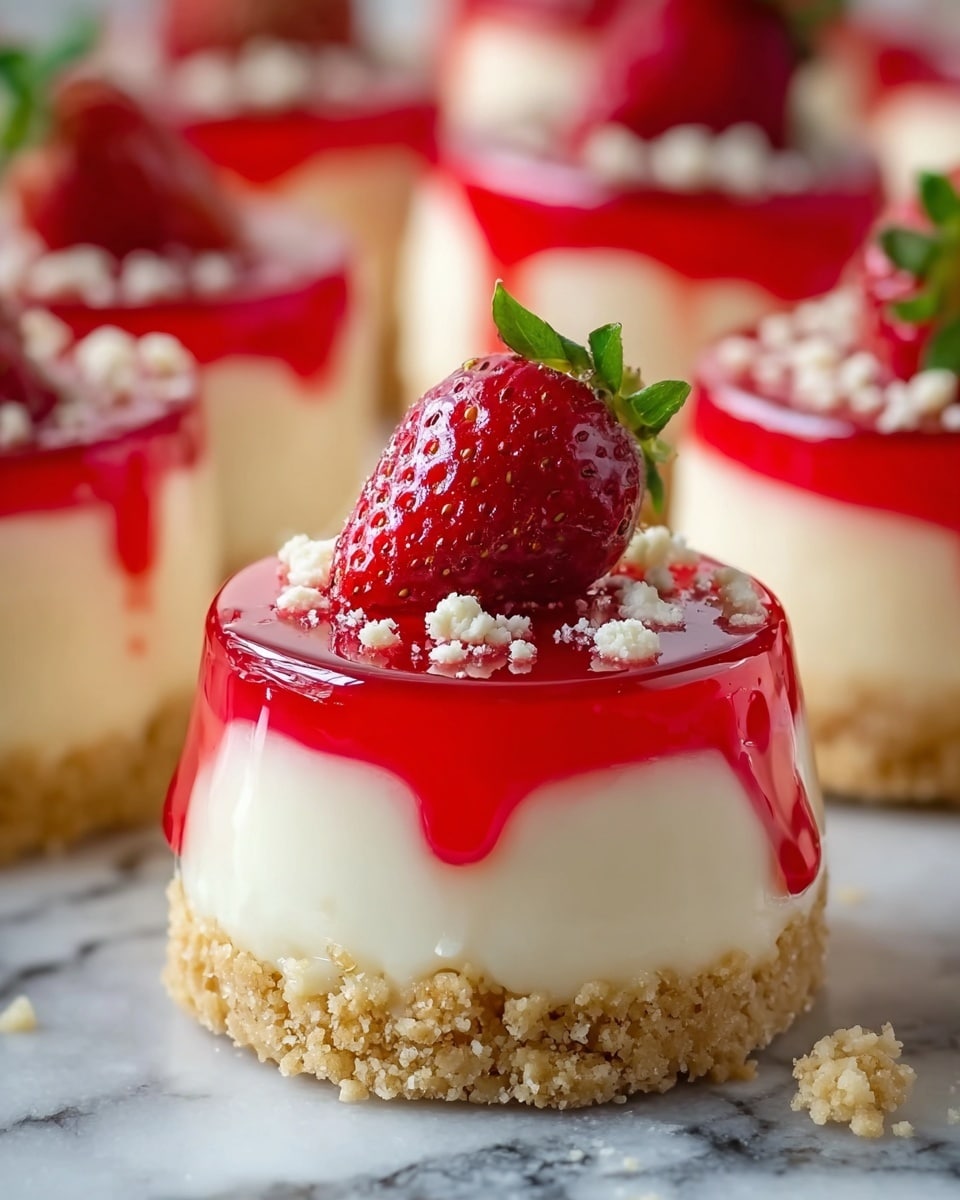 White Chocolate Strawberry Cheesecake Bites Recipe - Recipe Image