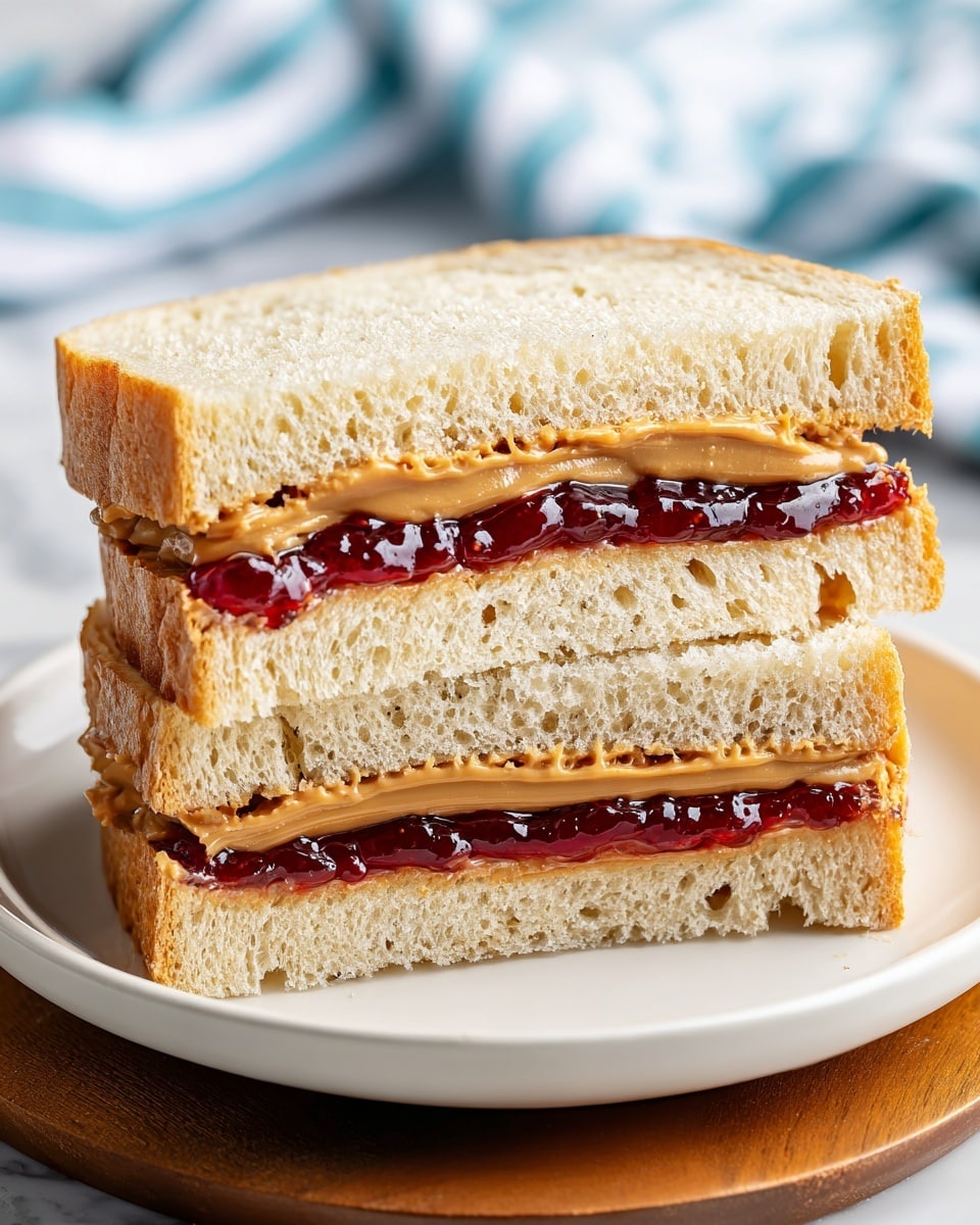 Classic Peanut Butter and Jelly Sandwich Recipe - Recipe Image