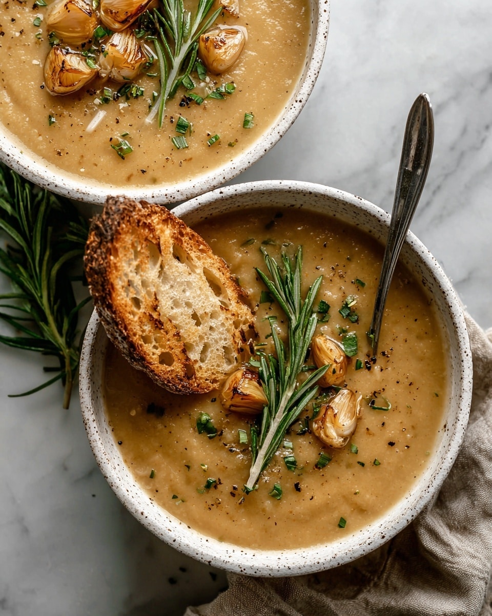 Rosemary and Roasted Garlic White Bean Soup Recipe - Recipe Image