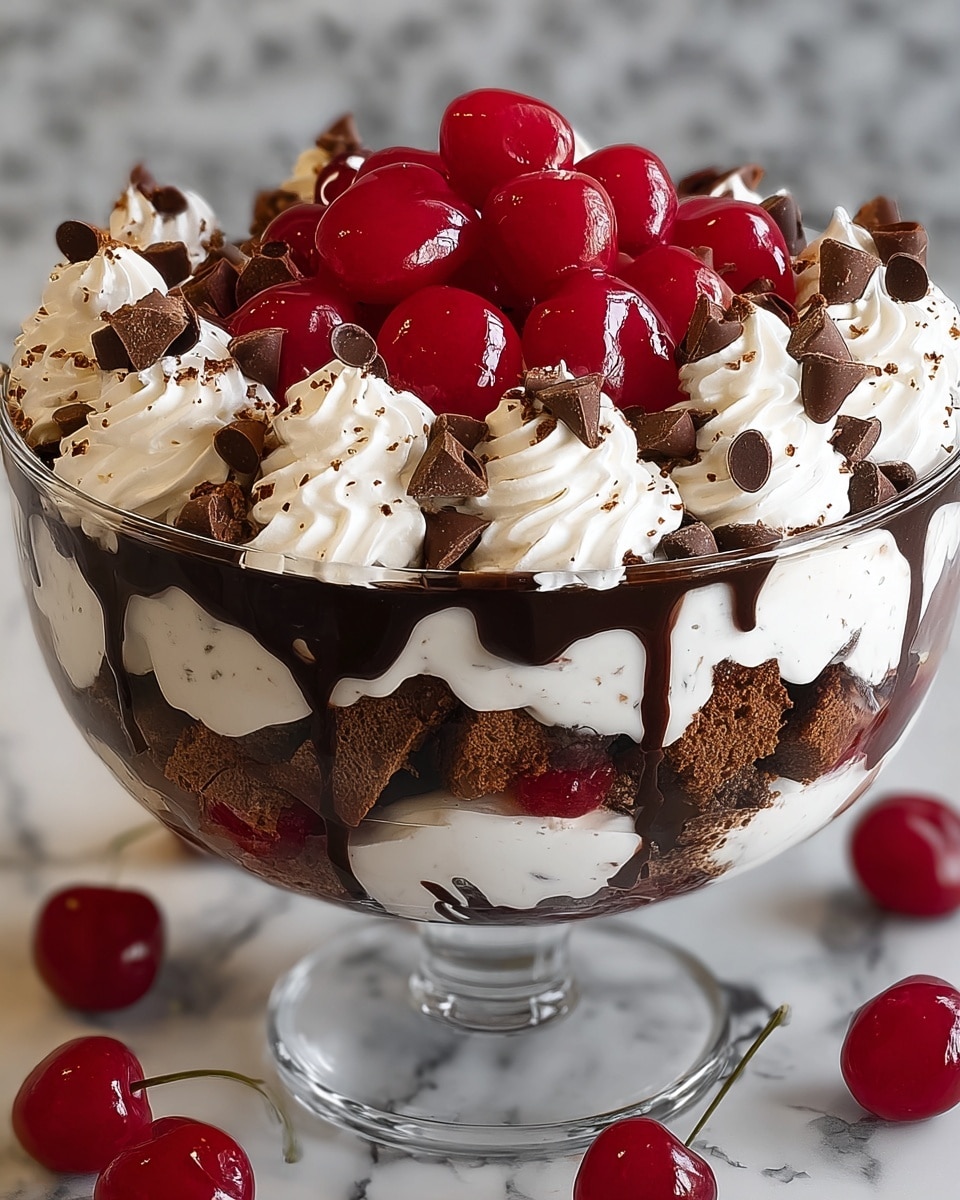 Cherry Chocolate Chip Trifle Recipe - Recipe Image