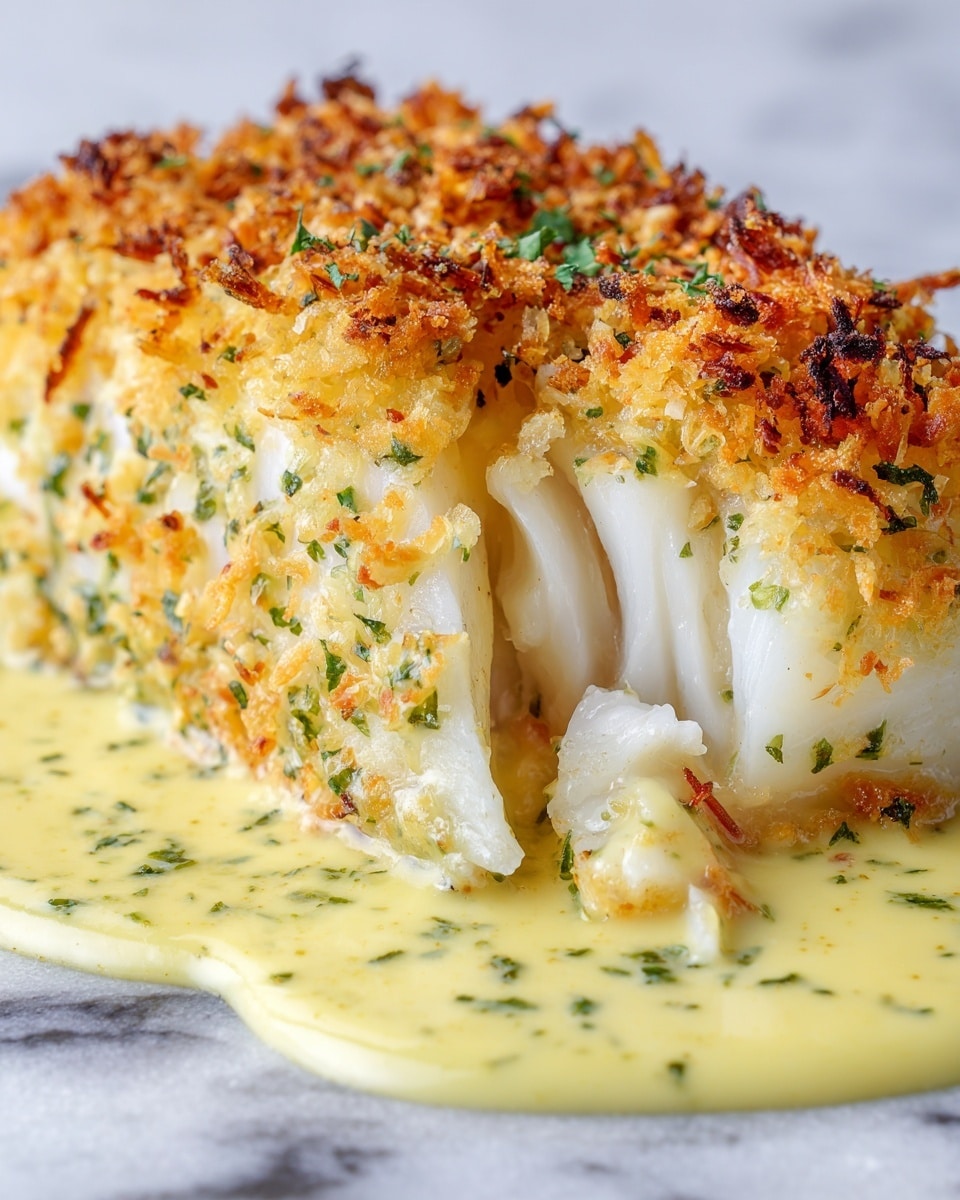 Savory Baked Cod in Coconut-Lemon Cream Sauce Recipe - Recipe Image