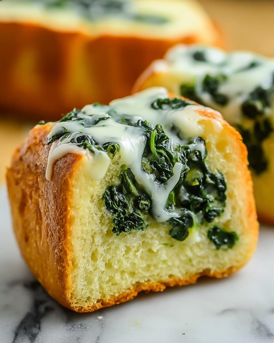 Spinach and Smoked Jalapeño Cheese Stuffed French Bread Recipe - Recipe Image