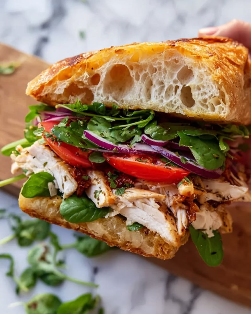 Ultimate Focaccia Sandwich with Roast Chicken and Herb Salad Recipe - Recipe Image