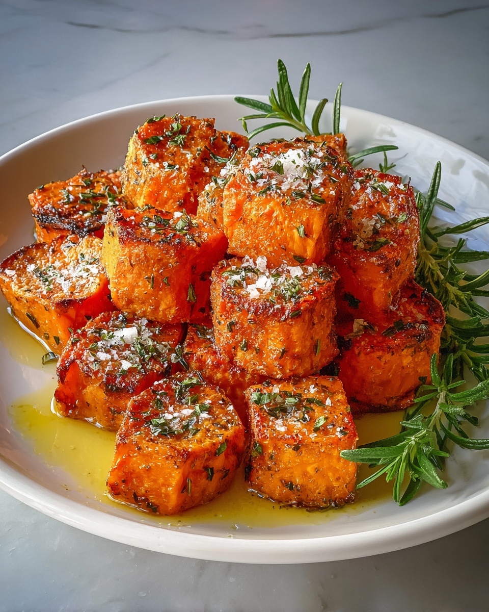 Crispy Baked Sweet Potato Bites with Parmesan Herb Butter Recipe - Recipe Image