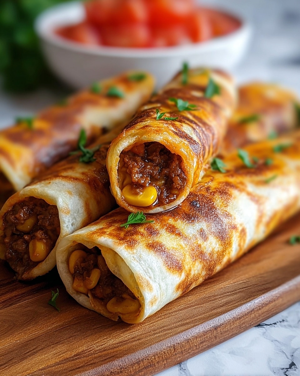 Crispy Beef Chimichangas Recipe - Recipe Image