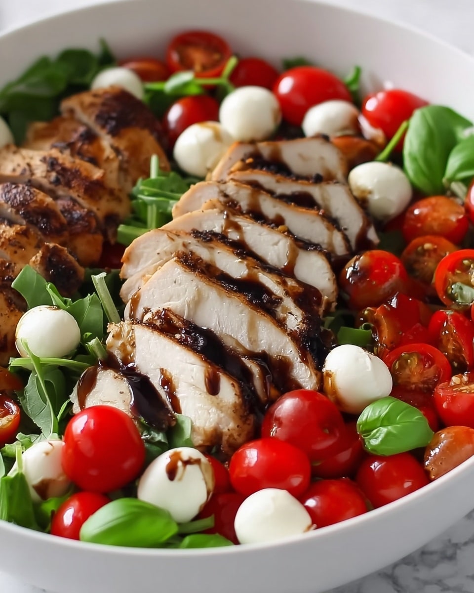 Balsamic Chicken Caprese Salad Recipe - Recipe Image