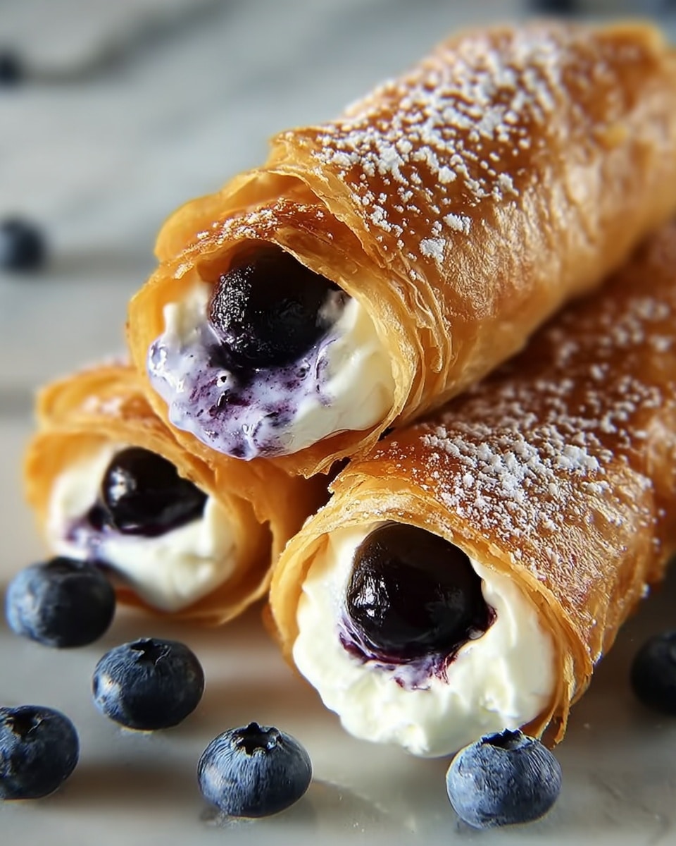 Blueberry Cream Cheese Egg Rolls Recipe - Recipe Image
