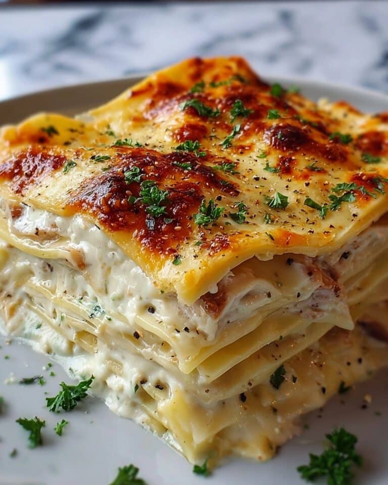 White Cheese Chicken Lasagna Recipe
