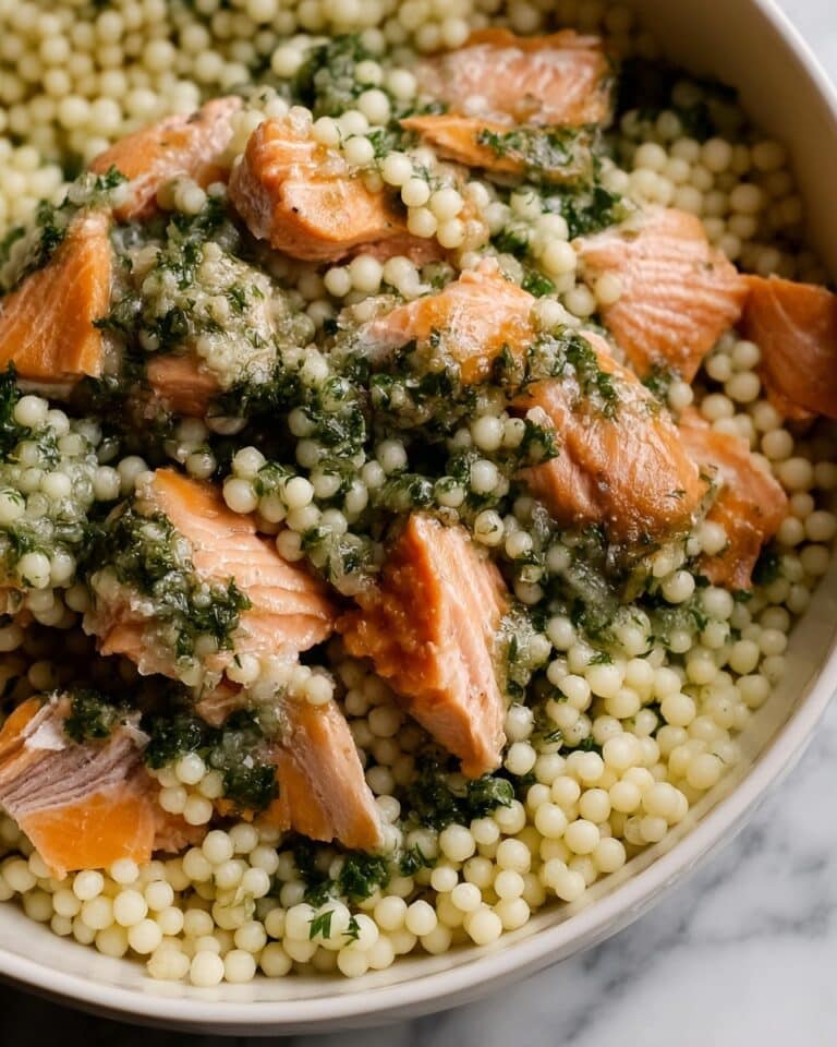 Herbed Pearl Couscous and Salmon Recipe