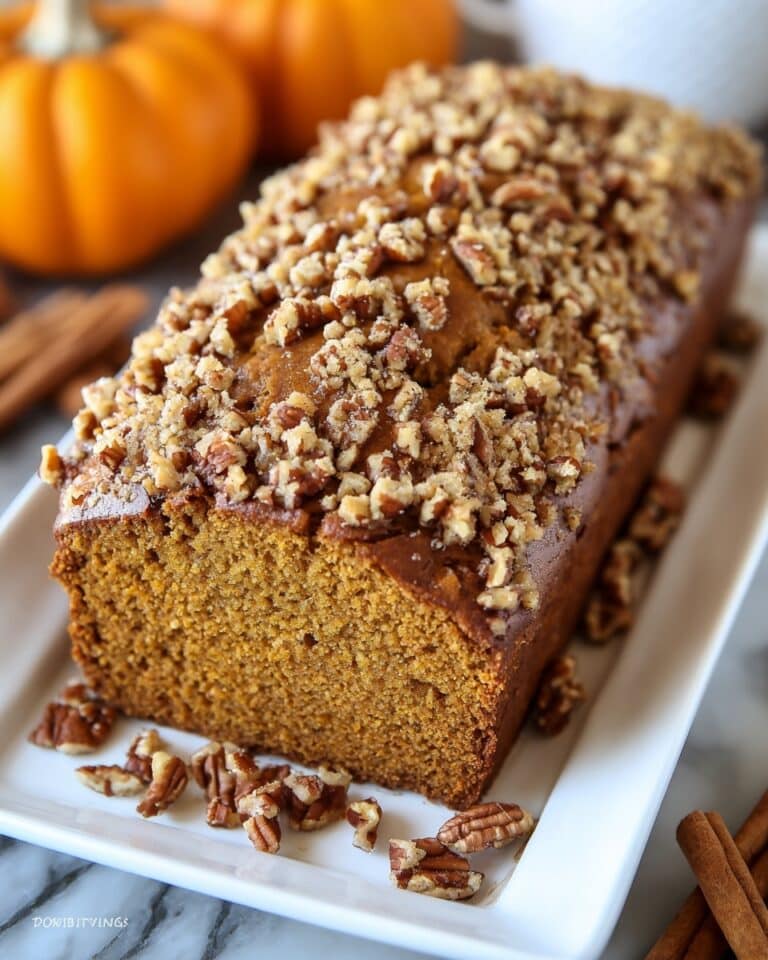 Pumpkin Bread with Brown Sugar Pecan Topping Recipe