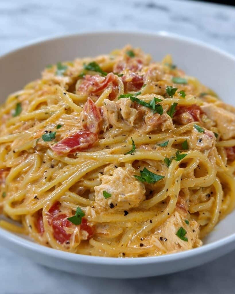 Easy Crockpot Chicken Spaghetti Recipe