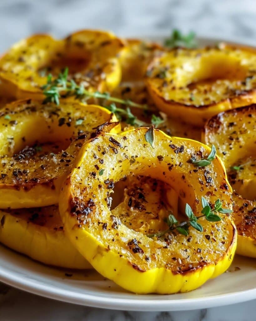 Roasted Delicata Squash with Sage and Parmesan Recipe
