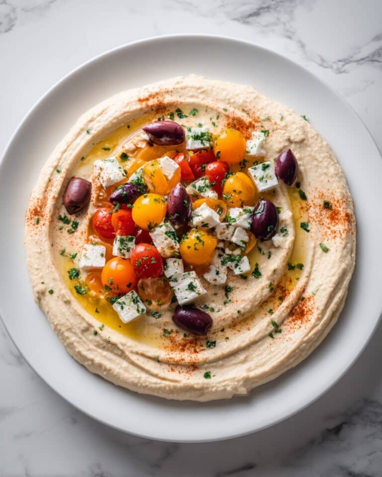 Greek Style Loaded Hummus Recipe